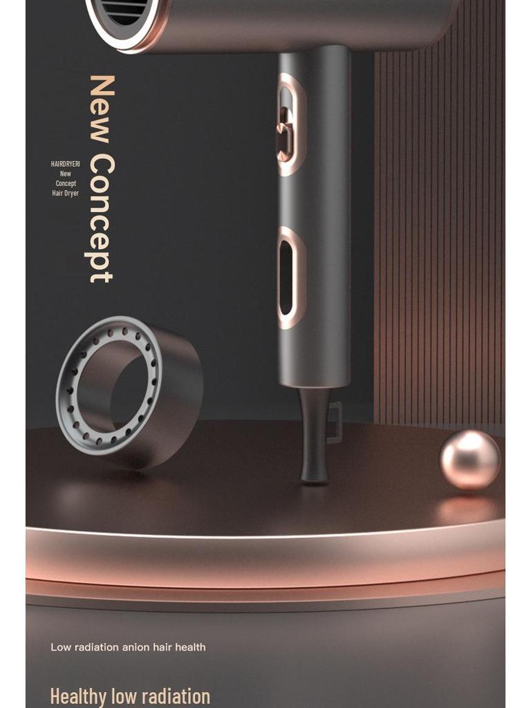High-Power Quiet Wireless Hair Dryer with Large Airflow and Negative Ion Technology - Germany