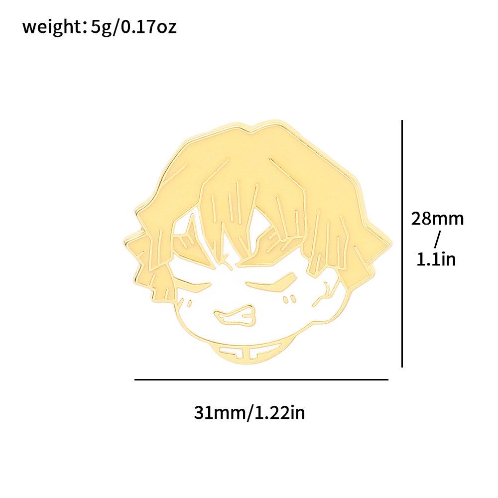 Ghost Annihilation Blade Q Edition Commemorative Metal Badge Anime Character Peripheral Butterfly Shinotan Jiro Brooch