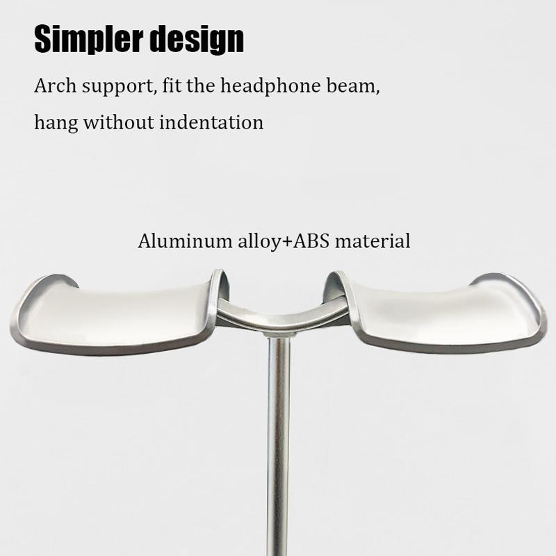 Universal Headphone Stand Detachable Headset Hanger Metal ABS Double Side Headphones Bracket Display Shelf with Anti-slip Pad