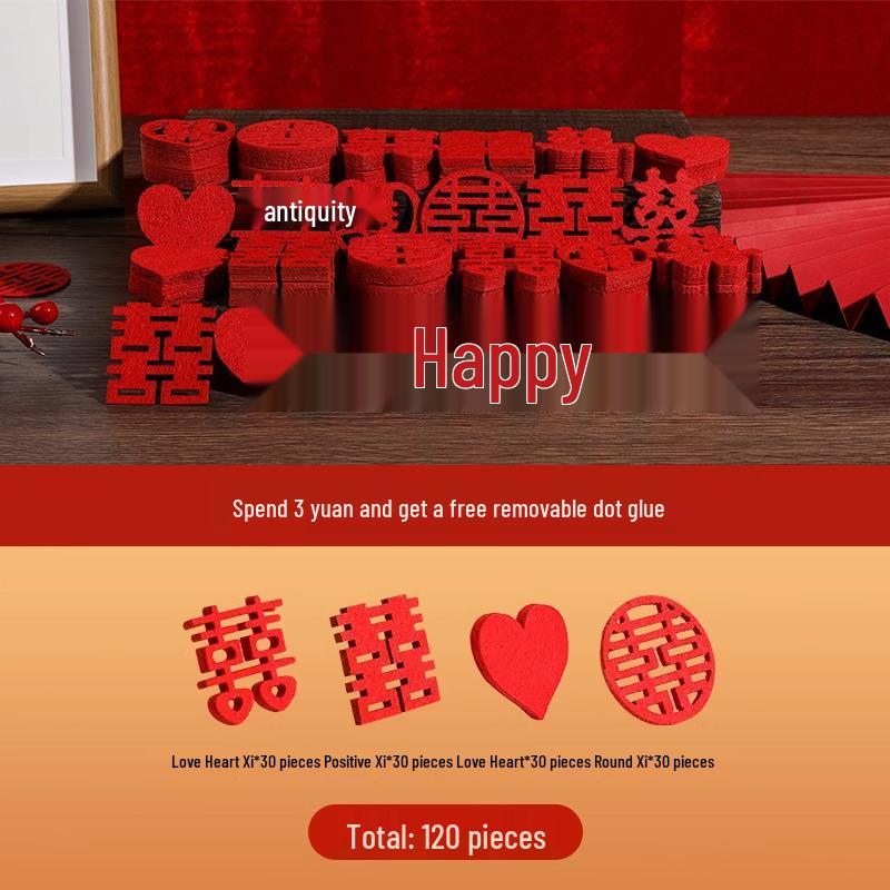 Double Happiness Wedding Bed Decor: Hand-Thrown Fruit Plate & Creative Scattering Decoration