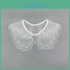 Floral Pattern Double Layer Polyester Collar With Small Shawl For Women