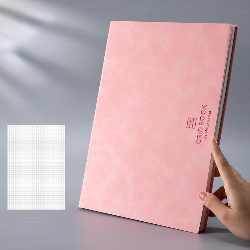 

Утолщенный блокнот формата A5/B5 на 100 листов, квадратная сетка, ежедневники и журналы, мягкий альбом для рисования из искусственной кожи, школьные канцелярские принадлежности A5