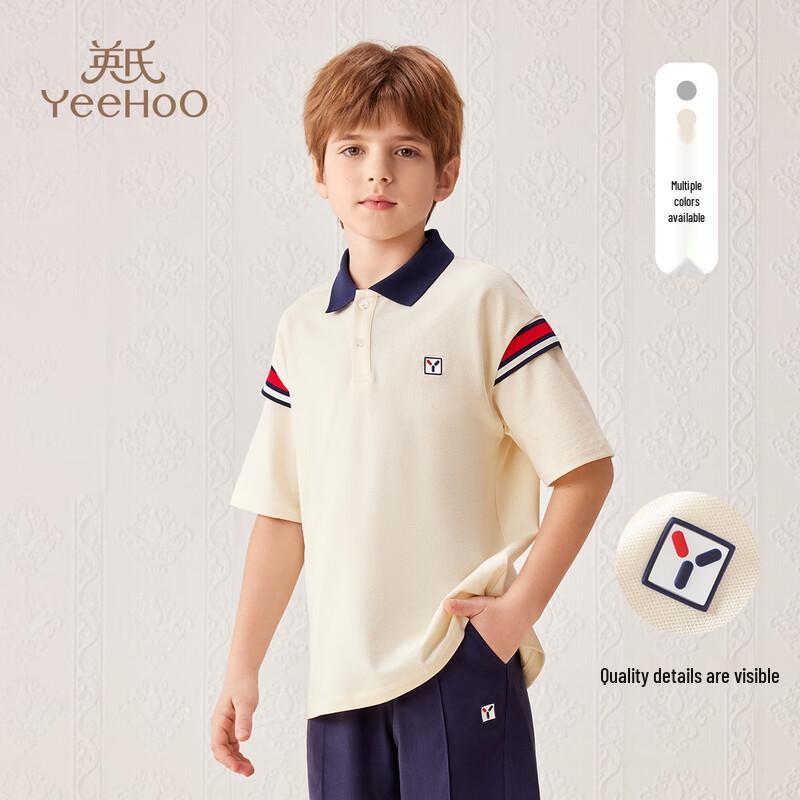 YEEHOO Boy s Cooling Anti-Bacterial Polo T-Shirt 140