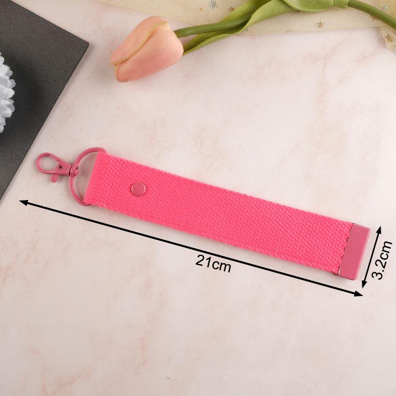 Baumwoll-Schlüsselanhänger-Lanyard Autoschlüssel Canvas-Riemen Schlüsselanhänger Schultasche Rucksack Anhänger Schlüsselkette Handgelenkschlaufen