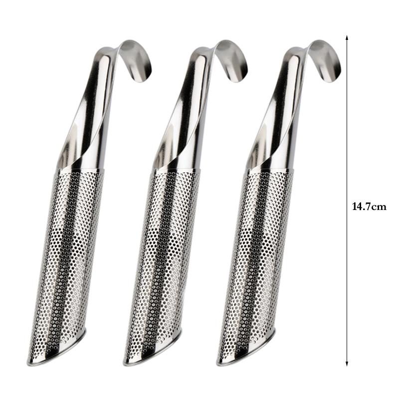 3Pcs Tea Infuser Stainless Steel Tea Strainer Pipe Design Glass Tea Filter Sieve Diffuser Infuser Herbal Leaf Tea Accessories