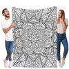 Manta para Colorir Mandala para Adultos, Super Macia para Inspiração Criativa, Soneca, Sala de Estar, Escritório, Conforto Quente