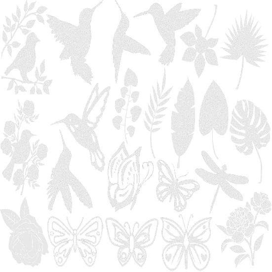 Anti-Collision Decal Window Clings,22PCS Translucent Alert Bird Stickers to Protect Wild Birds from Window Glass Door Collisions 22