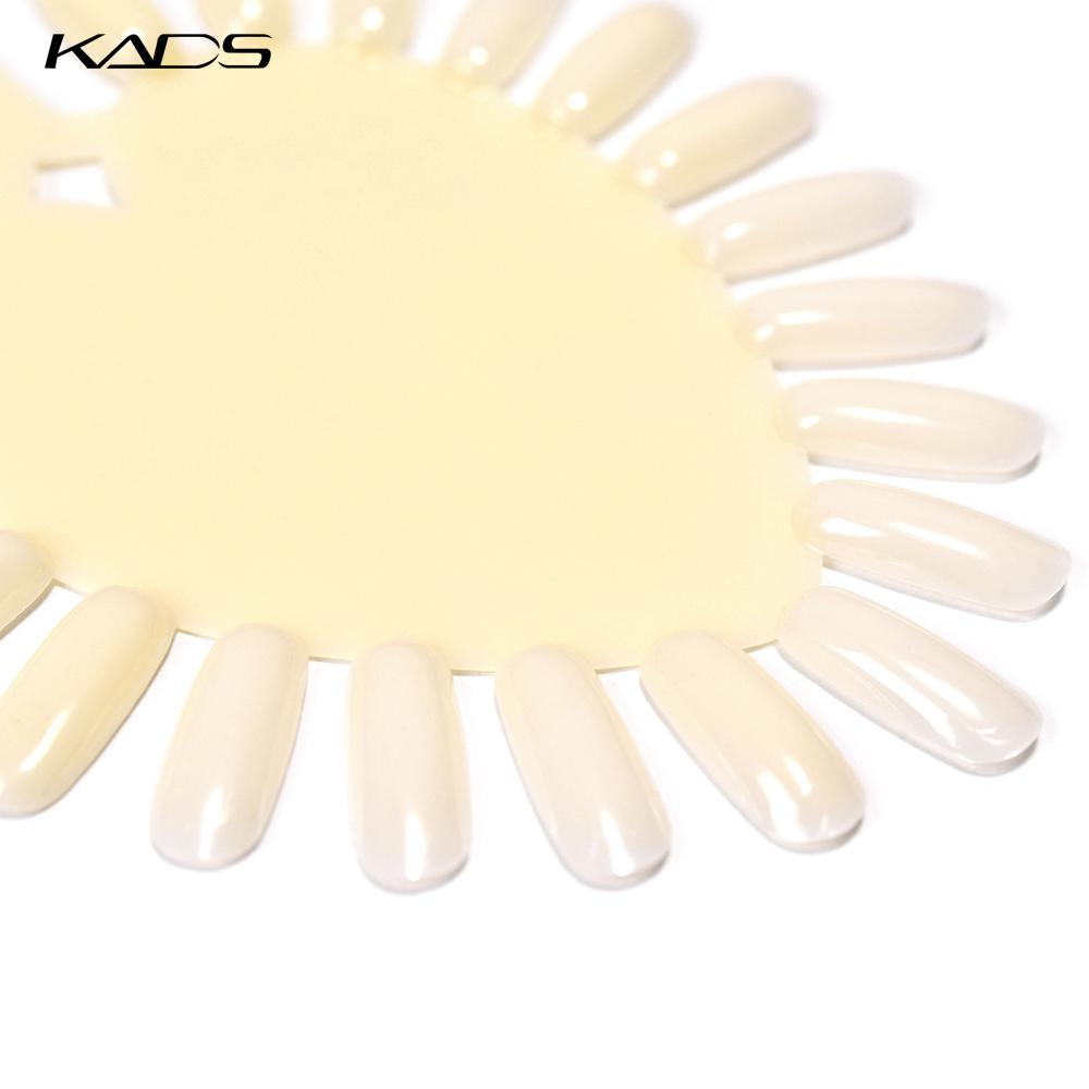 kads 21 PCS False Nail Tips Transparent White Heart-shaped Nail Palette UV Gel Polish  Nail Practice Swatch
