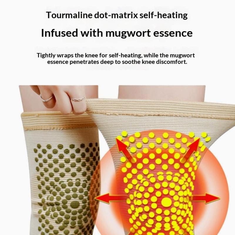 2Pcs Mugwort Self Heating Knee Brace Sleeve Cold Prevention Knee Support Warm Knee Pads