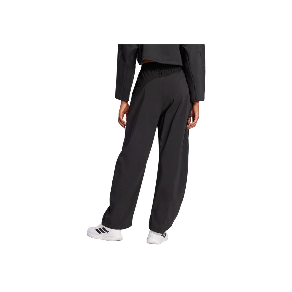 Adidas Comfortable Breathable Mid-Rise Drawstring Casual Pants Women Bottoms Black JP4197