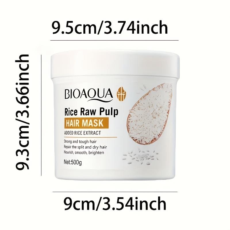 Mască de Păr cu Tărâțe de Orez 500g - Nutriție Profundă pentru Păr Uscat, Despicat și Ondulat, Efect de Catifelare și Netezire, Soluție Naturală pentru Îngrijirea Părului