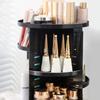 360stupňová otočná úložná krabice na make-up s velkou kapacitou, průhledný stolní organizér, domácí toaletní stolek, parfém, péče o pleť, police