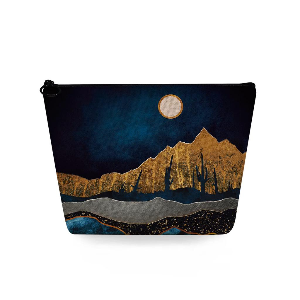 Women Landscape painting Print Cosmetic Bag Toiletries Organize Travel Storage Case 6753