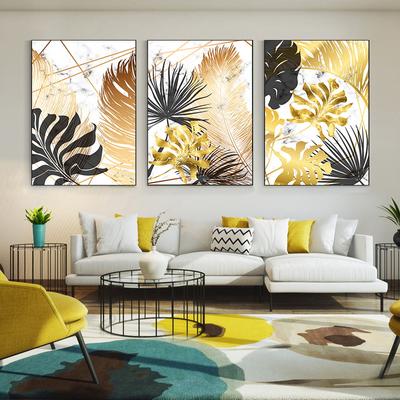 Schwarze goldene Blätter, abstrakte Wandkunst, Bild, Leinwandgemälde, Poster, Druck, Dekor, Wandkunst, Bilder für Wohnzimmer, Schlafzimmer