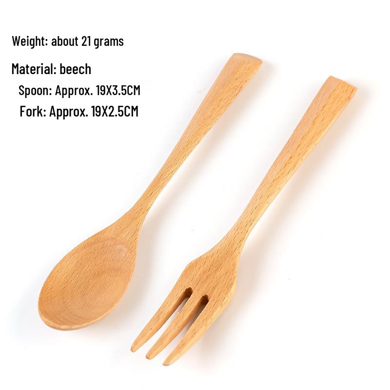 Portable Wooden Cutlery Set: Chopsticks, Fork, Spoon with Cloth Bag for Outdoor Travel