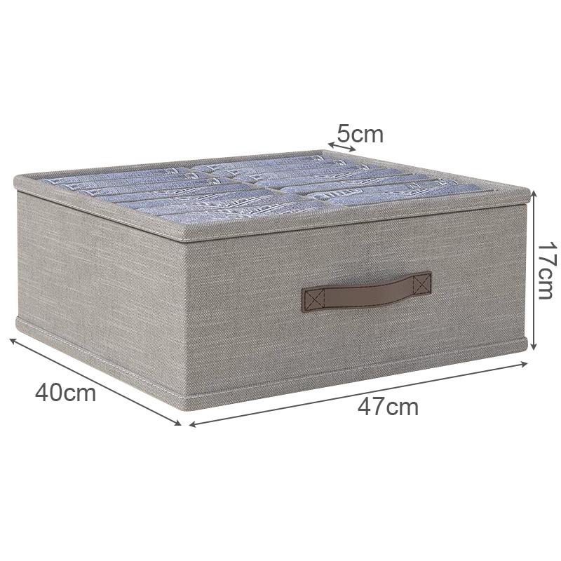 1pc Foldable Trouser Storage Box Large Capacity Drawer Clothes Pant Storage Box With PP Board Wardrobe Clothes Storage Organizer