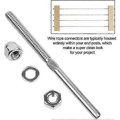 10 Pcs Threaded Cable Tensioners Stainless Steel Cable Splitter Guardrail
