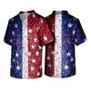 Short Sleeve V Neck Printed Scrub Top with Star Pattern and Two Front Pockets for Professionals Unisex Design Comfortable Fit
