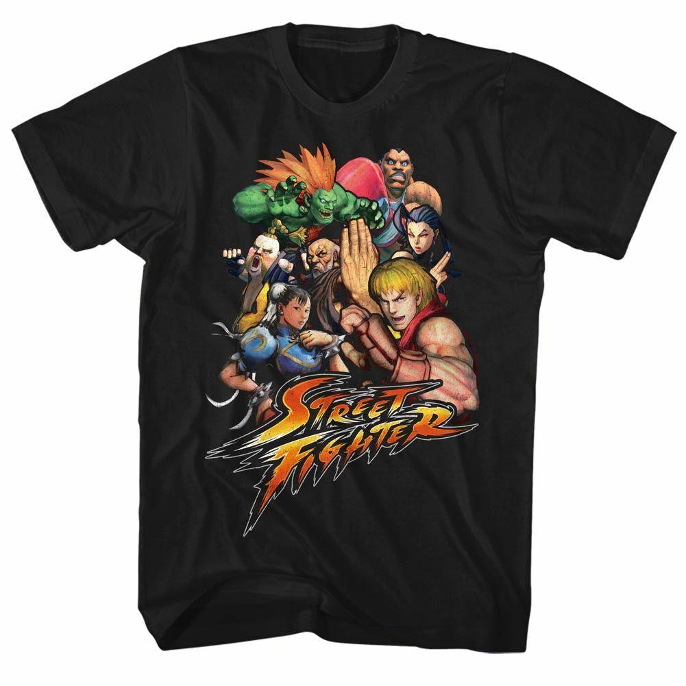 Street Fighter Stftr Black Adult T-Shirt XXXXL