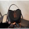 2025 Spring/summer New Bag Women's Contrast Fashion Bucket Bag High-end Niche Versatile One-shoulder Crossbody Bag