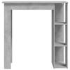 Vidaxl Bar Table With Shelves, Concrete Gray, 102X50X103.5 Cm