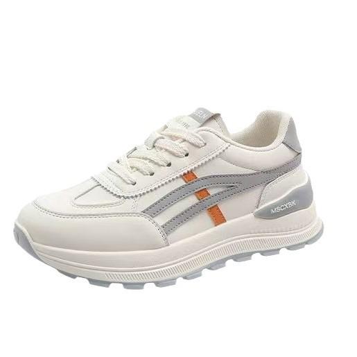 Platform-soled Casual Forrest Gump Shoes Women's 2025 New Spring Comfortable Height Increase Versatile White Shoes Lightweight Sports Running Shoes