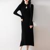 Women Sweater Dress 100% Wool MODERN NEW SAGA Turtleneck Knit Long Pullover Winter Jumpers Wool Long Dress Female
