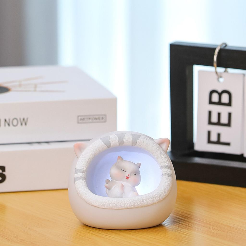 Creative Cute Cat Room Night Light Cute Cat Bedhead Sleep Light Charging Touch Atmosphere Light