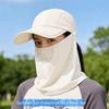 Sombrero de pescador con chal ajustable Protección solar para el cuello Gorra con visera solar de moda Sombrero de sol Deportivo