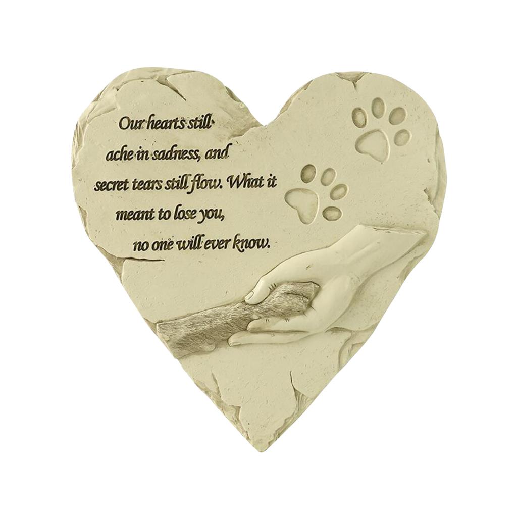 Pet Memorial Gifts Loss Of Pet Dog Gravestone Memorial Stone Paw Print Pet Memorial Headstone for Patio Porch Outdoors
