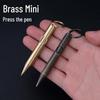 Mini Messing Klik Nøglering Pen: Bærbar Kuglepen til Rejser & Forretning