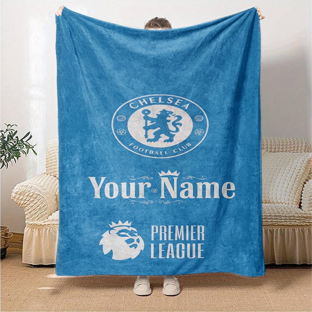Chelsea Fc Football Player Customize Text Blanket Throw Customizable Blanket Warmthful Decor Perfect for Bedding Picnics Office Couch