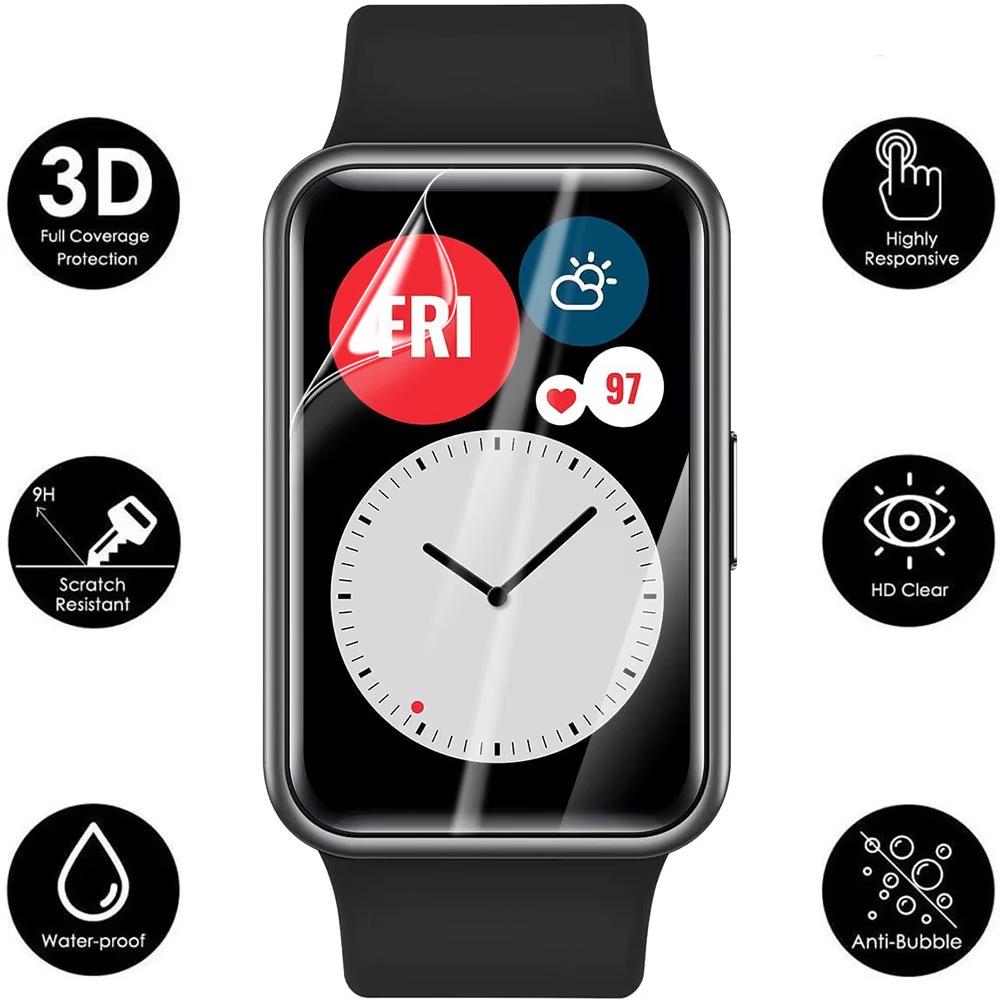Huawei Fit 2 Hydrogel Film: HD 9D Ultra-Thin Protective Film for Huawei Fit 1/2 Watch.