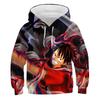 3d Printed Pirate King One Piece Hoodie Lufei Children's Cartoon Hoodie Pullover Long Sleeve Children's Cartoon Street Cool tops
