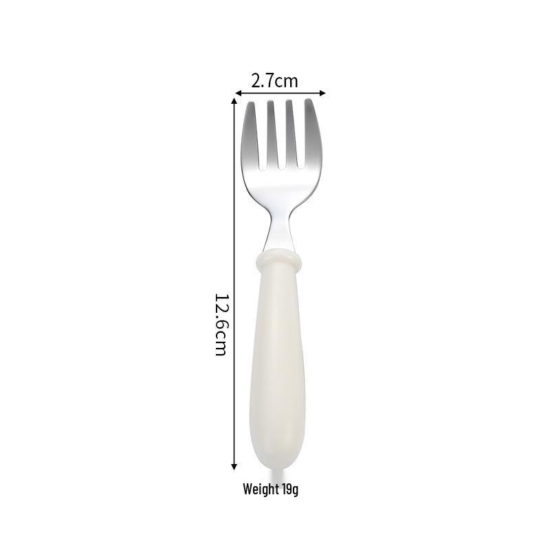 304 Stainless Steel Children's Spoon & Fork Set with Portable Box - Ideal for Baby Feeding and Student Use.