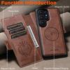 Kunstleder kabellose Ladekarte Halter Ständer Geldbörse Magnetische Klapphülle Handyhülle für Samsung Galaxy S26 Ultra S25 S24 S23