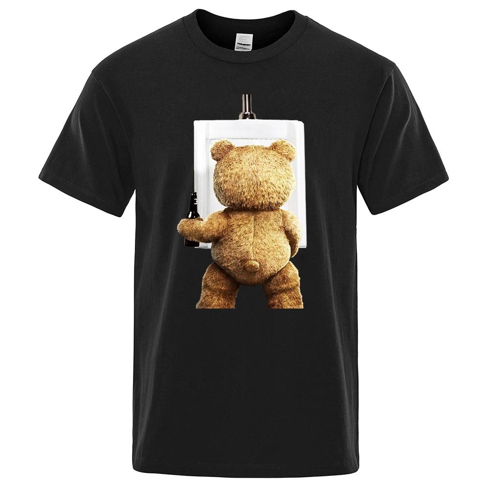 Men's and Women's Short Sleeved Motorcycle T-shirts Cartoon Couple Outfits Unisex Street Clothing Kawai TED2 Bear Designer Y2K