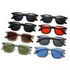  Vintage Square Men Sunglasses Fashion Champagne Tea Shades UV400 Women Punk Rivets Sun Glasses