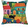 1/4Pcs Colorful Farm-Themed Pillowcase For Cozy Decor Sofa Cushion Cover Home Bedroom Room Decoration