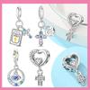 Copper Faith Cross Series Demon Eye Guardian Hand Charms Beads Pendant For Original Bracelet Woman Girl Jewelry