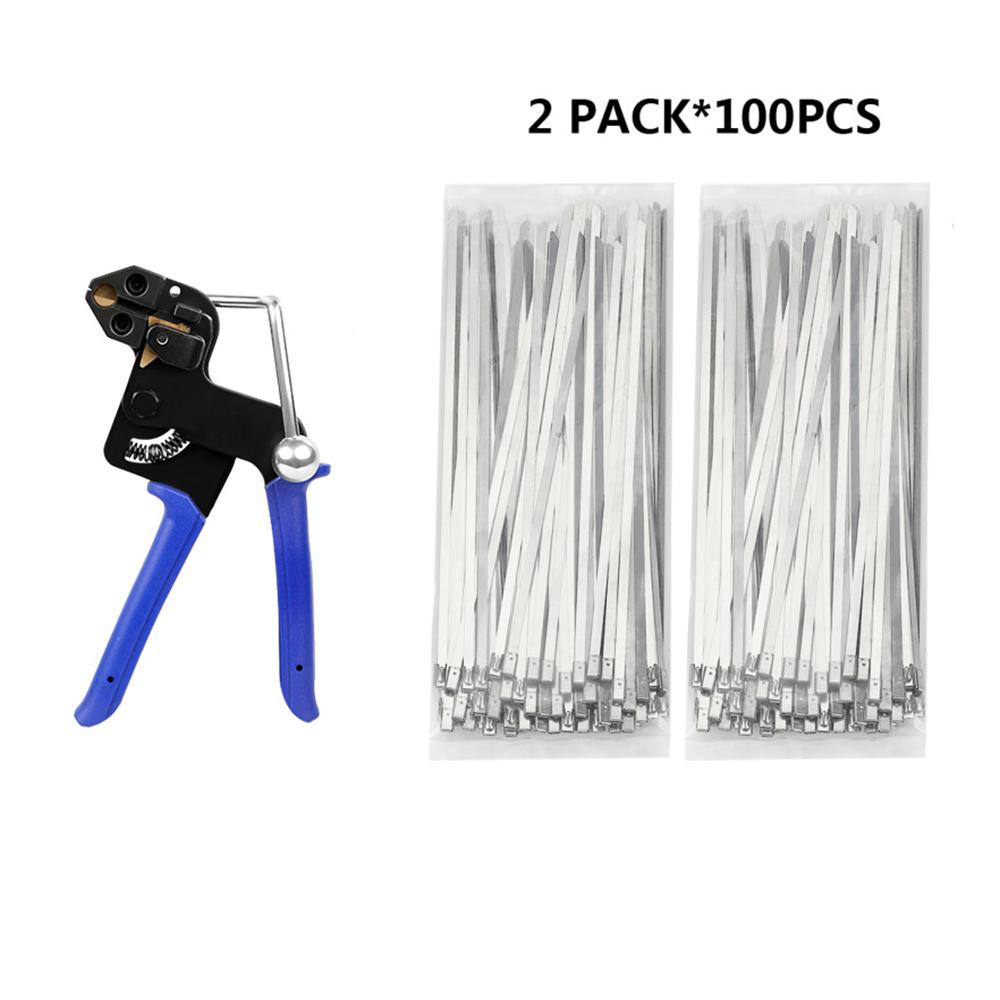 Automatic Zip Tensioning Tool Cable Ties Plier Cable Ties Guns Stainless Steel Hand Fastening Strap Cutting Wrap Tool Set