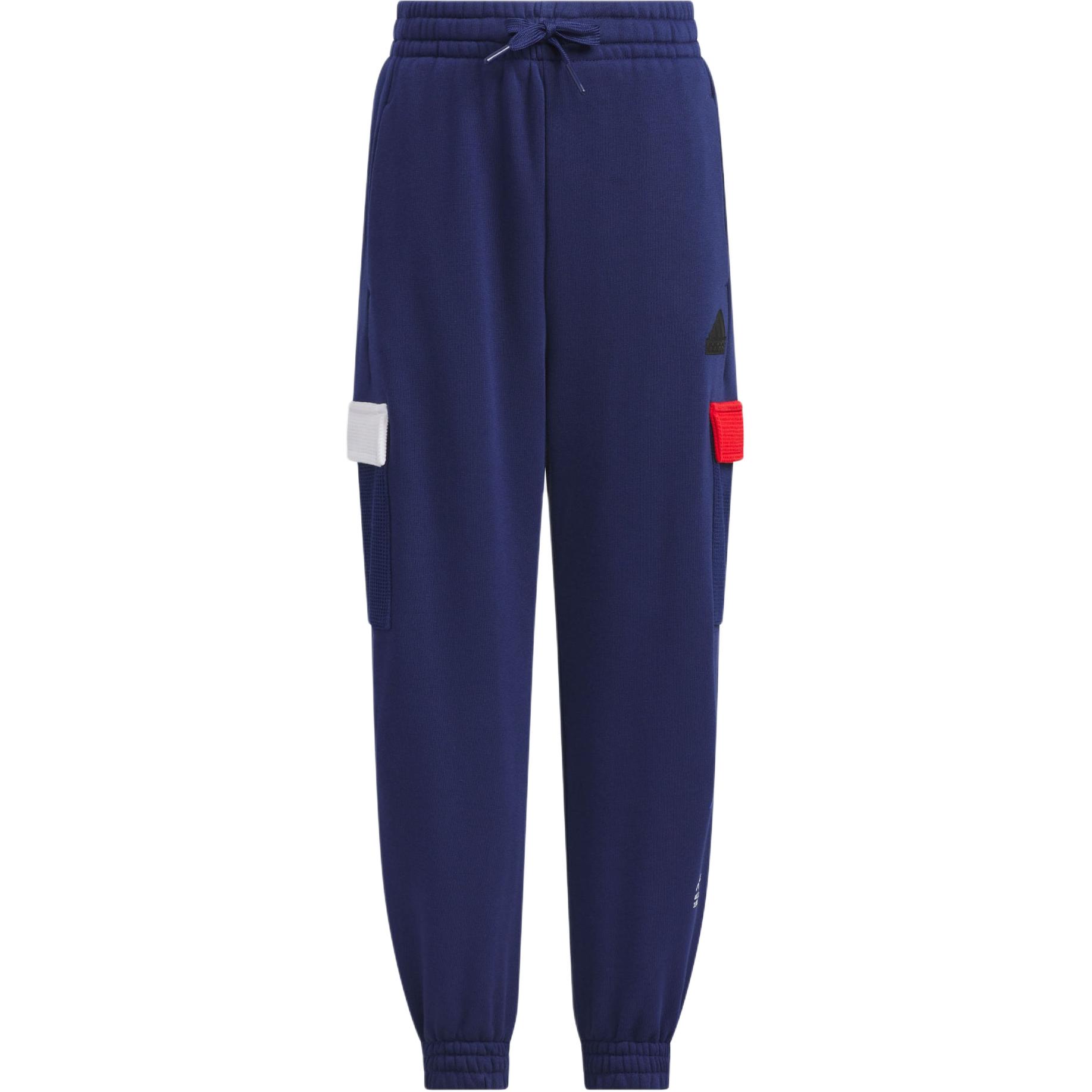 Kids Adidas Knitted Sweatpants Sportswear Dark Blue JI6147 128