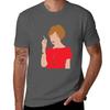 Joan Holloway Tshirt Basic Solid Color Short Sleeve Cotton Top