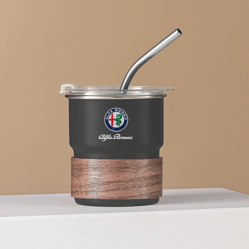 For Alfa Romeo Stainless Steel Cup Coffee Mug Camping Beer Mug 300ml Bottles For Alfa Romeo 156 Gt 159 147 166 Giulietta Giulia