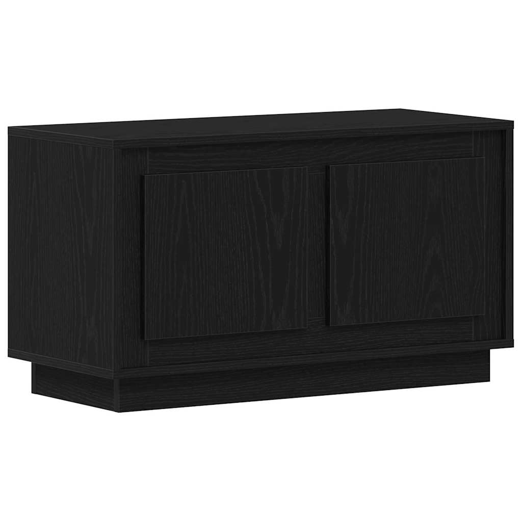 TV Cabinet in Black Oak Look 80 x 35 x 45 cm Engineered Wood