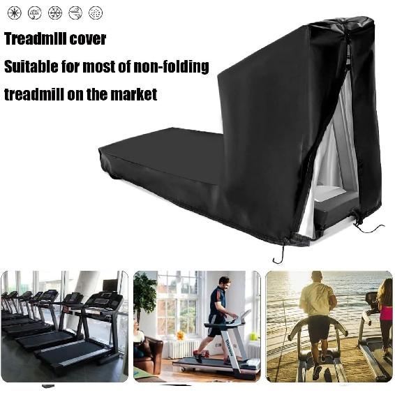 Treadmill Cover,Treadmill Cover Waterproof Outdoor Protective Cover, Dustproof Treadmill Covers with Zipper for Home Gym Indoor Outdoor(81" L X 37" W