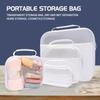 1PC PVC Zipper Mesh Hard Shell Storage Bag Set with Portable Large Capacity