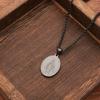 Titanium Steel Virgin Mary Necklace Silvery/Black Golden Plated Unisex Christian Jewelry Cross Miraculous Medal Pendant Necklace