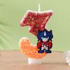 Digital Cartoon Transformers Birthday Candles for Kids (0-9 Years) - Creative Party Cake Decorations