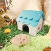 Hamster House Toy Pet Small Animal Hideout Hut with Porous Design Ventilated Safe Nesting Place for Hamsters Golden Bears Squirrels